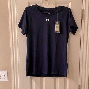 Under Armour Dark Blue Performance Tee, Women’s Medium,NWT.